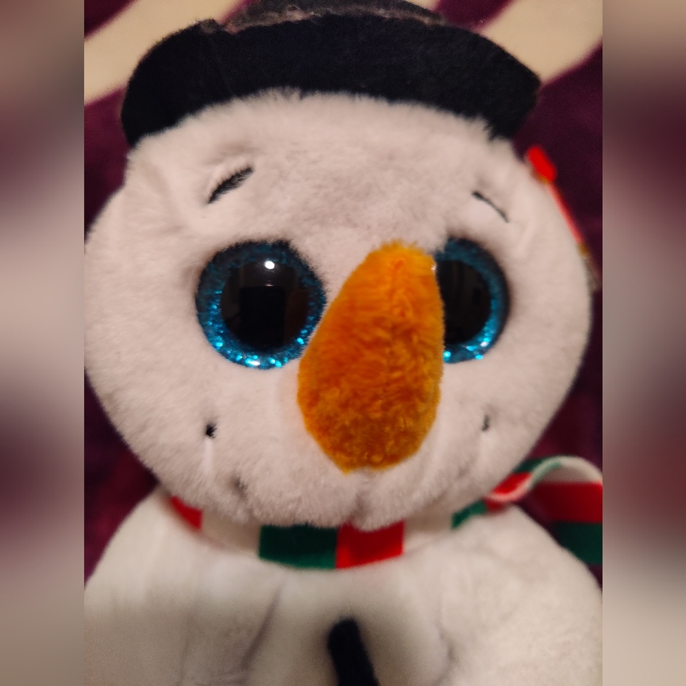 Ty Beanie Bellies "Weatherby" Snowman Plush – NWT, 2023, Christmas Holiday - Picture 3 of 8
